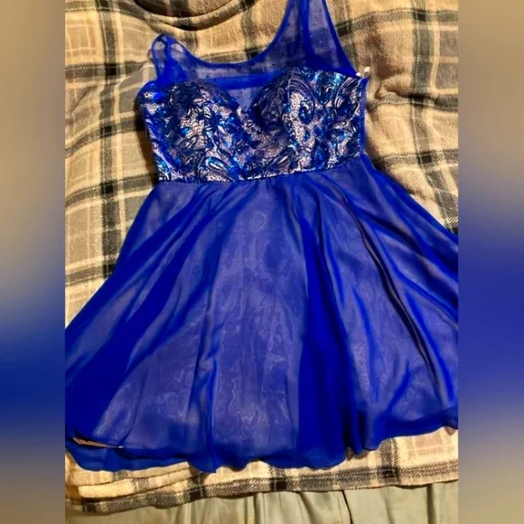 hannah's blue dress Hannah S. 27163 Royal Blue 2 piece Homecoming Dress NWT sz 6